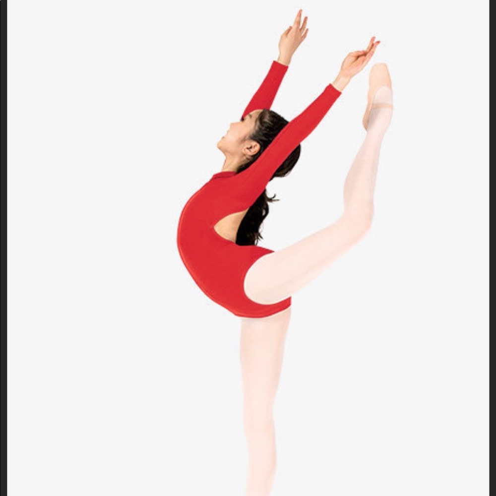 NWT Mariia Long Sleeve Red Leotard